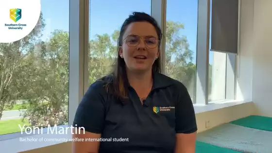International student Yoni studies a Bachelor of Community Welfare